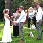 Outside Wedding Service In Hayburn Wyke Gardens